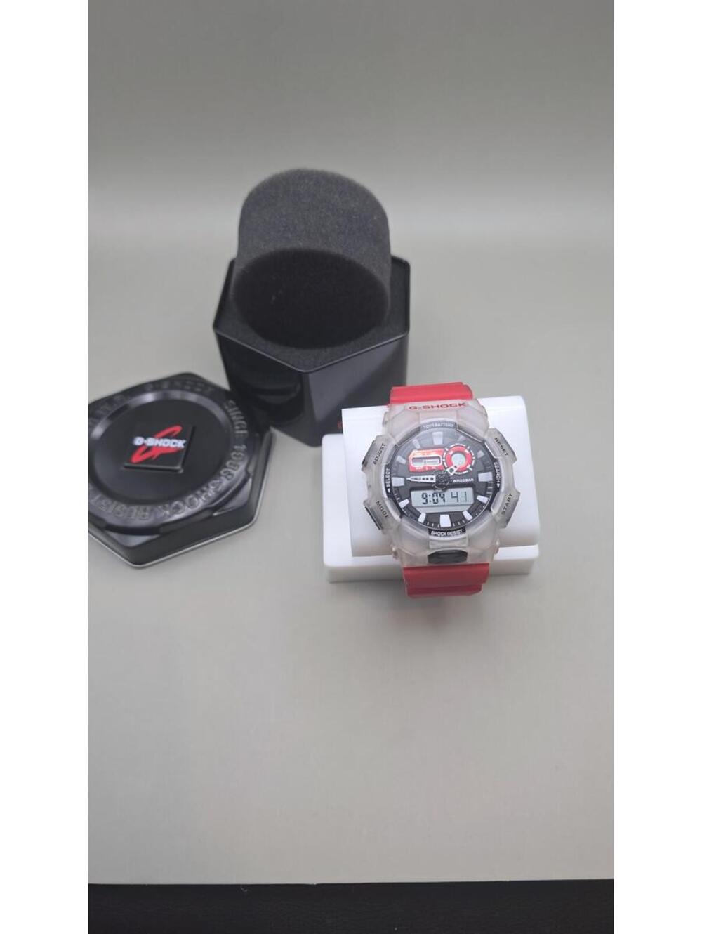 Casio G-Shock Digital Analog Red Resin Strap/ Model GA-110LS